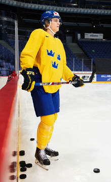 Anton Karlsson på Sveriges träning