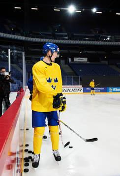 Christoffer Ehn på Sveriges träning