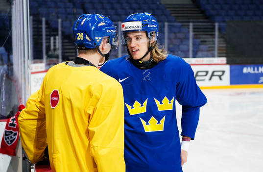 Christoffer Ehn och William Lagesson i samtal med varandra