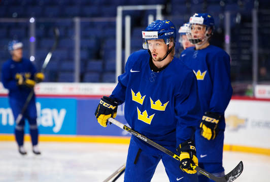 Rasmus Asplund på Sveriges träning