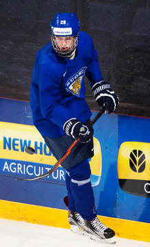 Patrik Laine på Finlands träning
