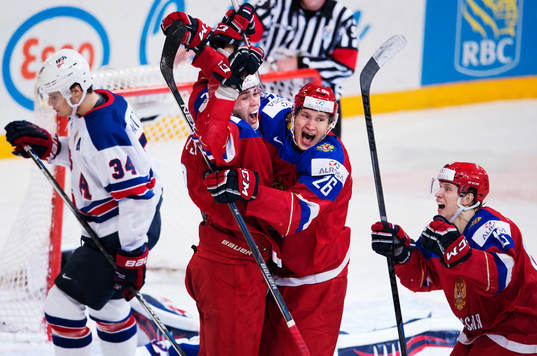 Rysslands Pavel Kraskovski, Yegor Korshkov och Alexander