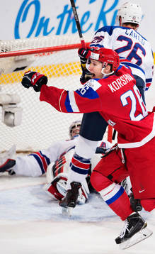 Rysslands Yegor Korshkov jublar