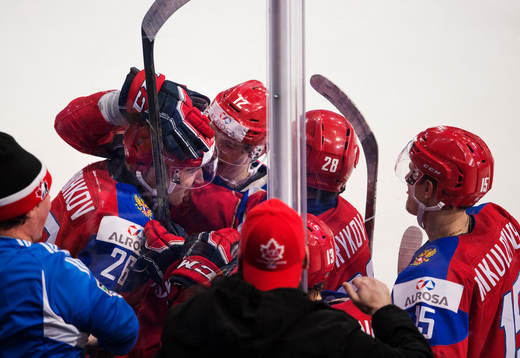 Rysslands Yegor Korshkov, Pavel Kraskovski, Yegor Rykov och