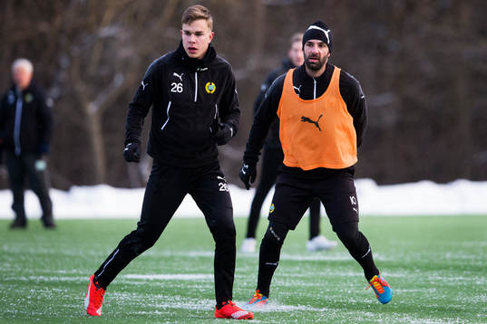 Hammarbys Dusan Jajic och Kennedy Bakircioglu