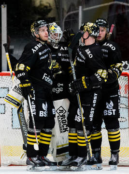 s Fredrik Hynning, målvakt Robin Rahm, Jonathan Léman och