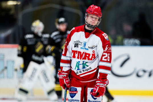 Timrås Elias Pettersson ser deppig ut