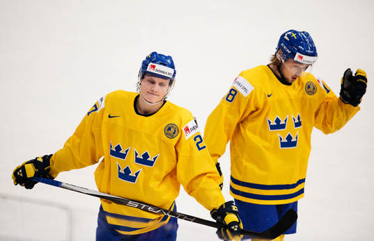 Sveriges Anton Karlsson och Rasmus Asplund deppar