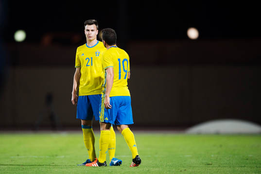 under träningsmatchen i Fotboll mellan Sverige och Estland