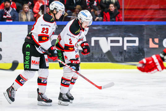 Malmö Redhawks Erik Andersson deppar när han lämnar isen