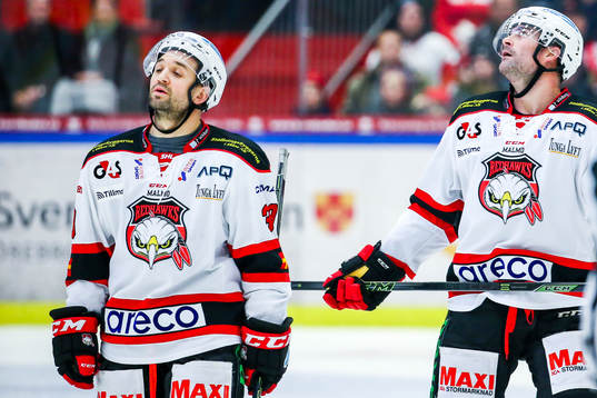 Malmö Redhawks Eric Himelfarb och Kent McDonell deppar