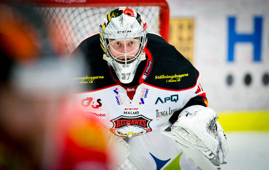 Malmö Redhawks målvakt Jonas Gunnarsson