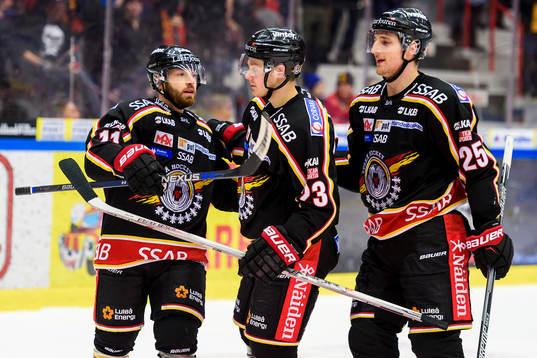 Luleås Lucas Wallmark(m) jublar