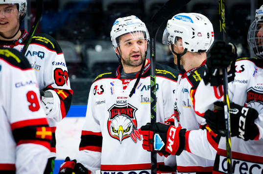 Malmö Redhawks Eric Himelfarb jublar