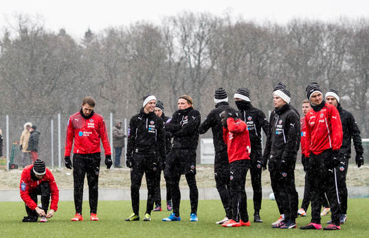 Helsingborgs spelare står samlade