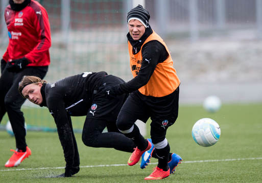 Helsingborgs Anton Wede och Carl Johansson