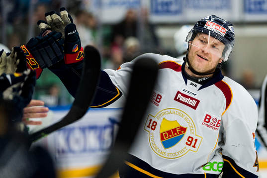 Djurgårdens Patrick Thoresen jublar