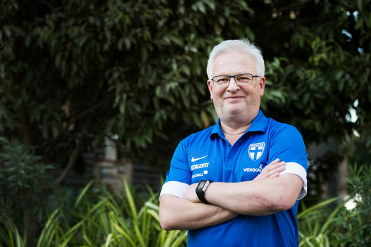 Finlands förbundskapten Hans Backe