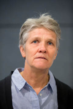 Sveriges förbundskapten i fotboll Pia Sundhage presenterar