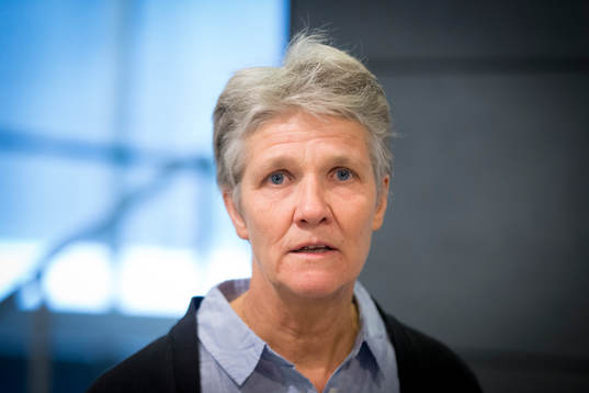 Sveriges förbundskapten i fotboll Pia Sundhage presenterar