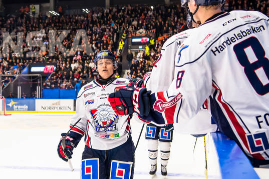Linköpings Rhett Rakhshani jublar
