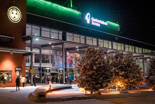 Entrén till Gavlerinken Arena före ishockeymatchen i SHL