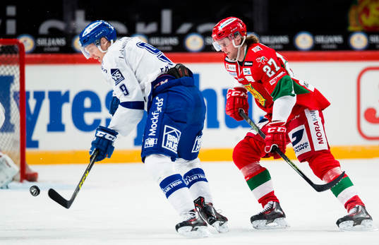 Leksands Lukas Ericsson  och Moras Olov Lundqvist