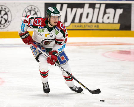 Frölundas Jacob Larsson i action