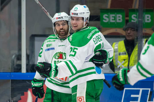 Rögles Ludvig Elvenes och Jack Connolly jublar
