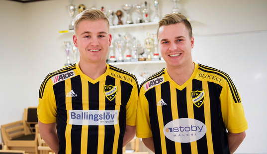 IFK Hässleholms Linus Svensson och Danny Gunnarsson i