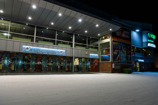 Huvudentrén till Coop Norrbotten Arena
