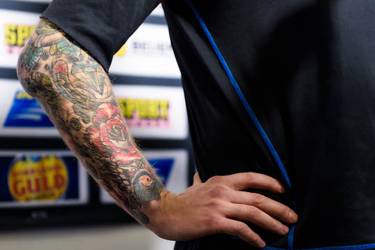 Luleås Jan Sandströms tatuerade höger arm