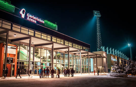 Entrén till Gavlerinken Arena före ishockeymatchen i SHL
