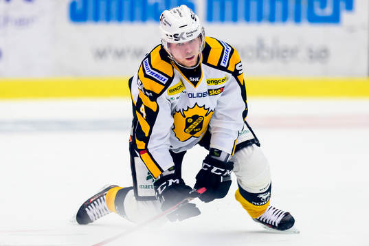 Skellefteås Tim Heed ligger på isen