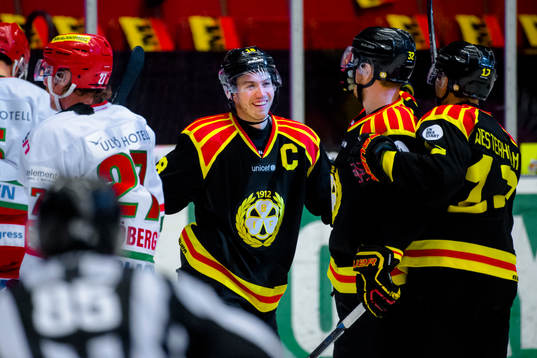 Brynäs Anton Rödin jublar