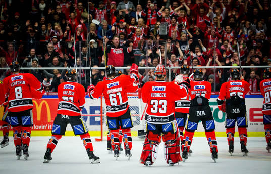 Örebros Mikko Lehtonen, Jakub Krejcik, Justin Hodgman,