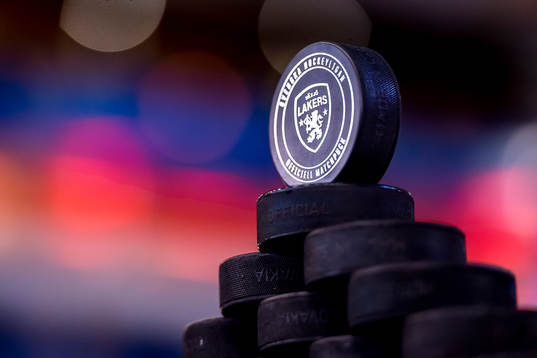 Matchpuck med Växjös logga