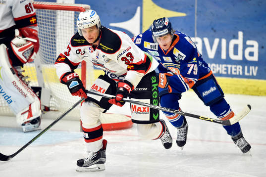 Malmö Redhawks Oliver Bohm och Växjös Patrik Lundh