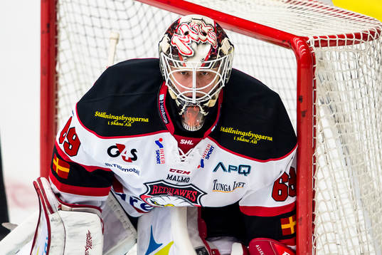 Malmö Redhawks målvakt Oscar Alsenfelt