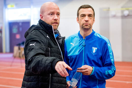 Assisterande tränare Olof Persson och tränare Allan Kuhn