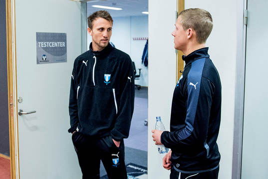 Magnus Wolff Eikrem och Erik Andersson när Malmö FFs