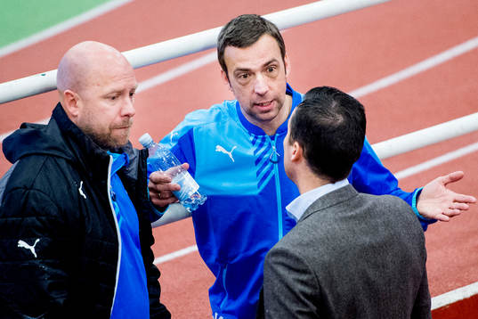 Assisterande tränare Olof Persson, tränare Allan Kuhn och