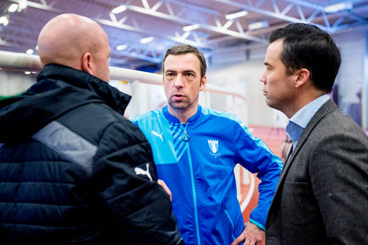 Assisterande tränare Olof Persson, tränare Allan Kuhn och