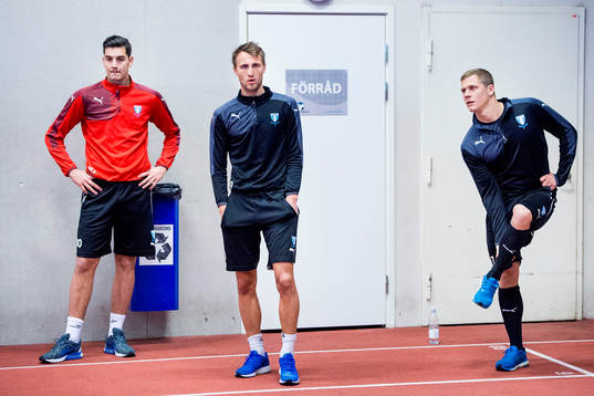 Målvakt Marko Johansson, Magnus Wolff Eikrem och Erik
