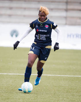 Rosengårds nyförvärv Gaëlle Enganamouit som gjorde två