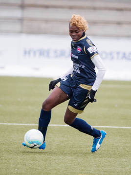 Rosengårds nyförvärv Gaëlle Enganamouit som gjorde två
