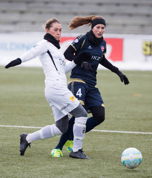 Rosengårds Emma Berglund och Lilleströms Mimmi Löfwenius