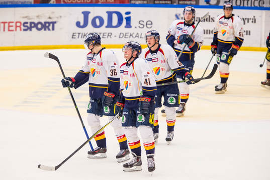 Djurgårdens Patrick Thoresen och Philip Holm (närmast i