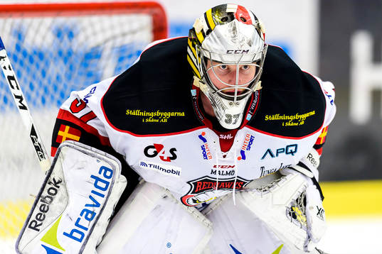 Malmö Redhawks målvakt Jonas Gunnarsson