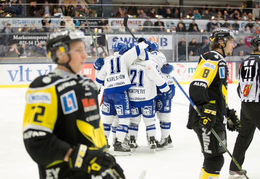 Leksandsspelare jublar
